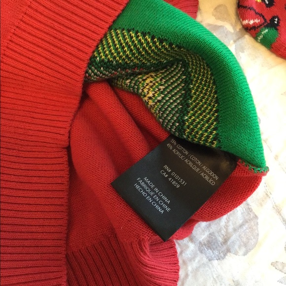 NWT Peanuts Snoopy and Woodstock Holiday Lights Sweater 18 mos - Picture 5 of 7